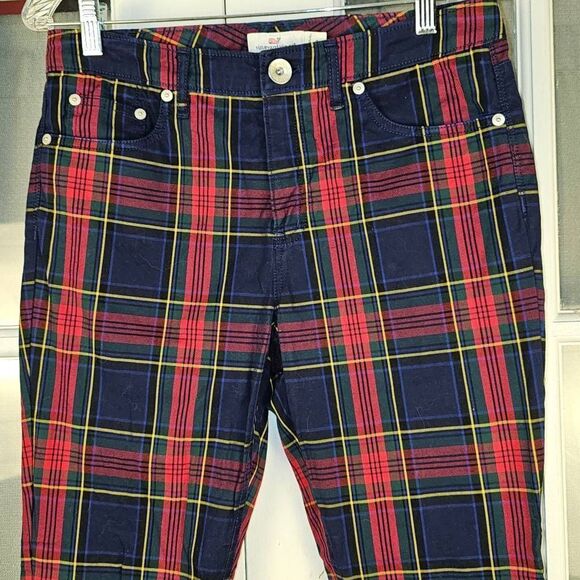 Vineyard Vines Womens Jolly Plaid Jamie High Rise 5 Pocket Pants‎ 6 - Picture 3 of 6